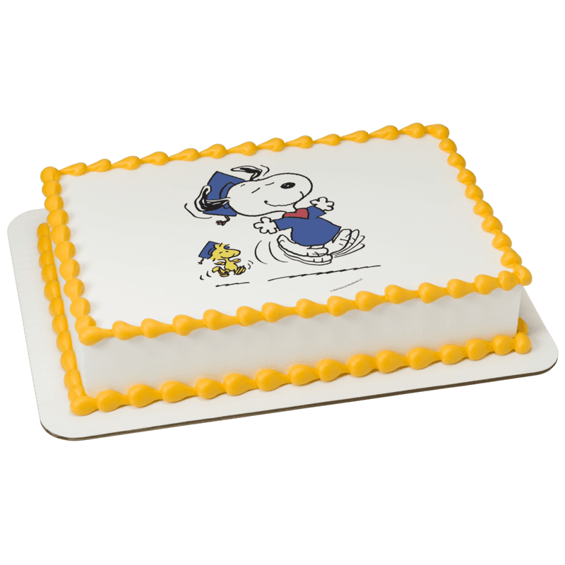 Peanuts® Snoopy® and Woodstock® Graduation Cake