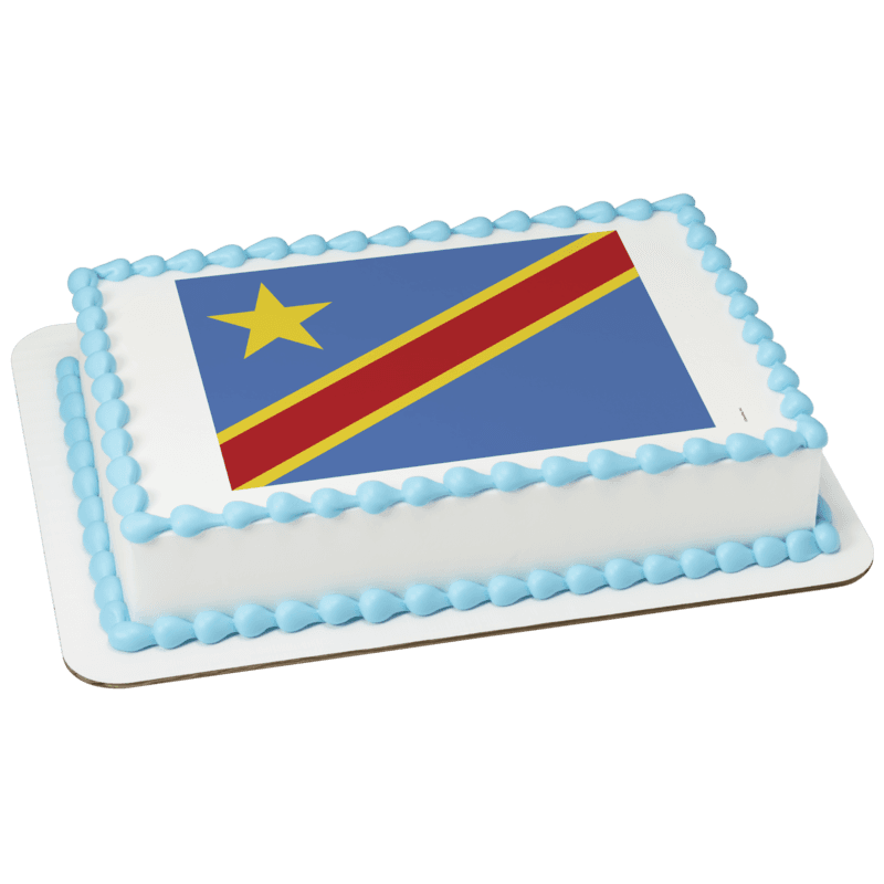 Republic of the Congo Country Flag Cake