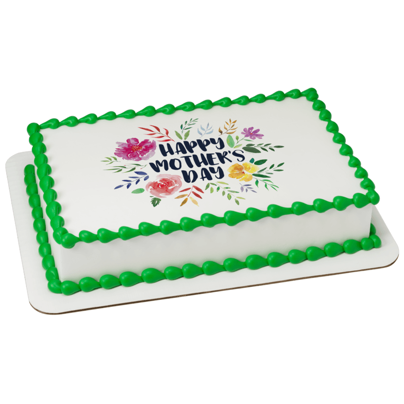 Happy Mother's Day Floral Cake