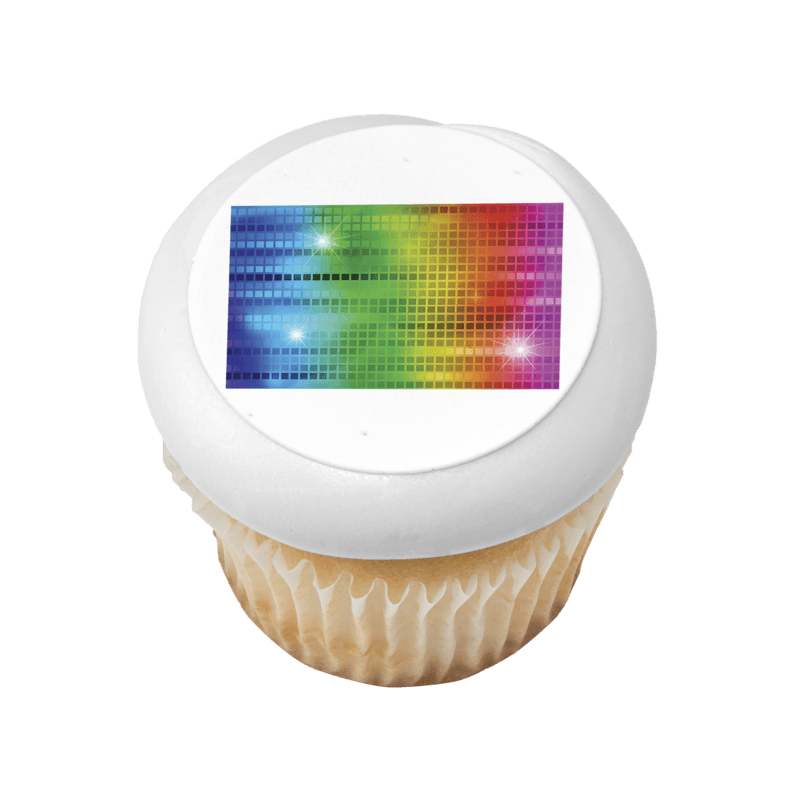 Neon Disco Sheet Cupcake